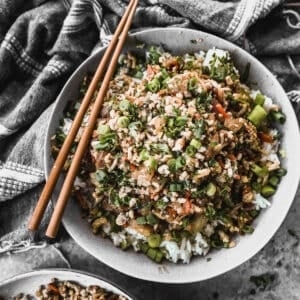 Egg roll in a bowl