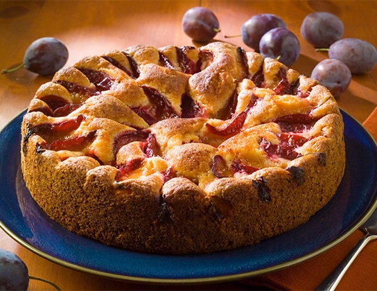 Plum orange cake