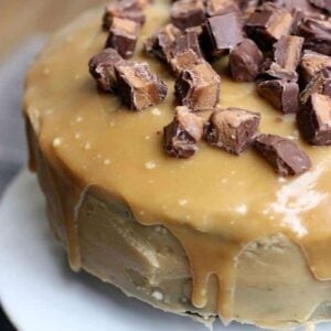 Chocolate cake with caramel frosting
