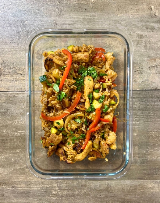 Curried chicken fried rice - the meal prep manual
