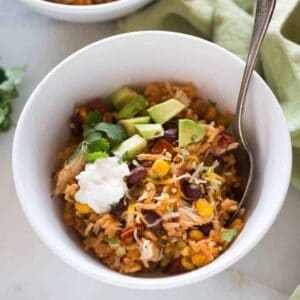 Instant pot chicken taco bowls