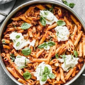 One pan skillet lasagna