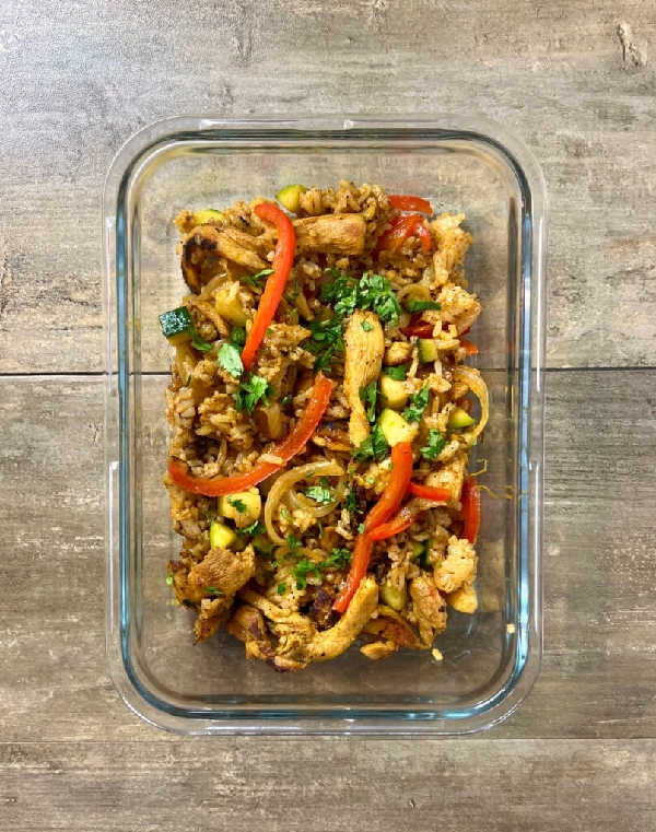 Curried chicken fried rice - the meal prep manual