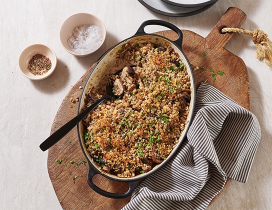 Mushrooms au gratin