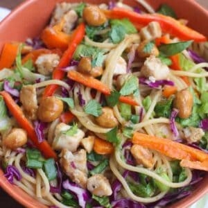 Thai peanut chicken pasta