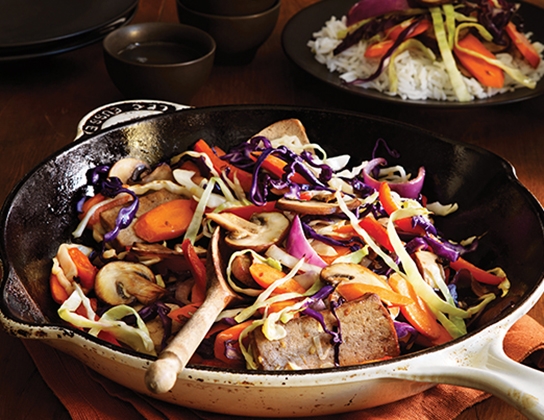 Tofu vegetable stir-fry