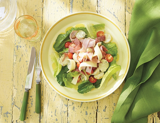 Antipasto salad with potatoes