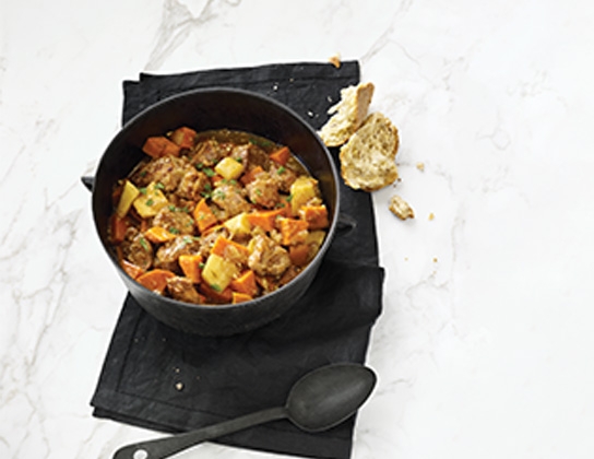 Pork and vegetable stovetop stew