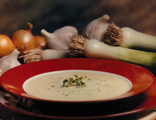 Roasted garlic soup