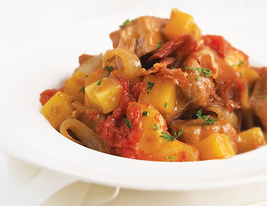 Pork and apple stew