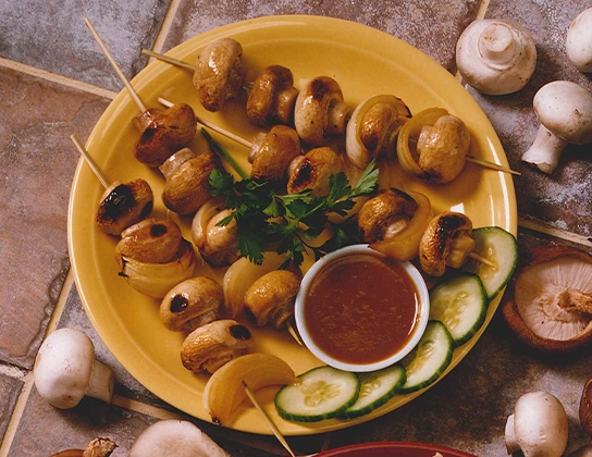 Spicy satay mushrooms