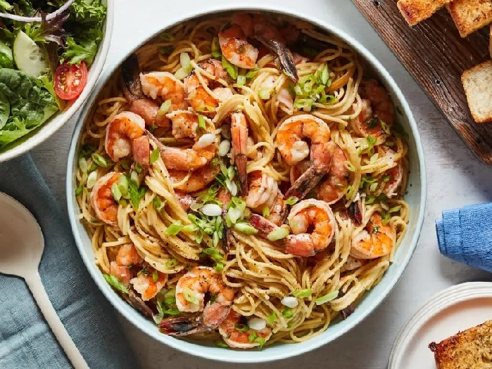 20-minute instant pot shrimp scampi pasta recipe | food network kitchen | food network