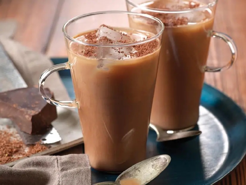 Iced coffee with chile de arbol and dark chocolate recipe