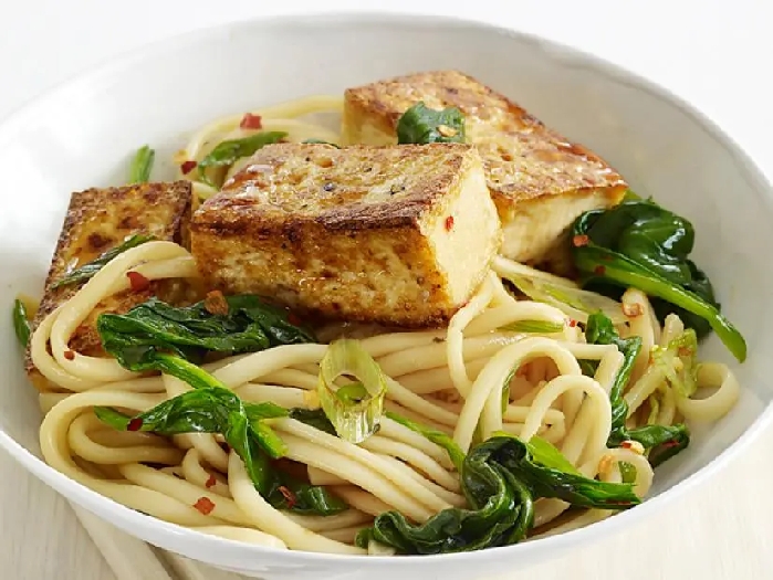 Udon with tofu and asian greens recipe | food network kitchen | food network