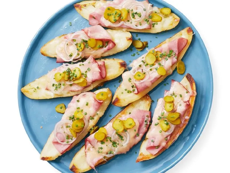 Raclette potato skins recipe