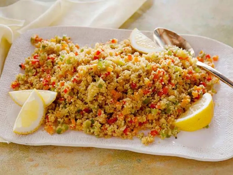 Rainbow bell pepper couscous recipe