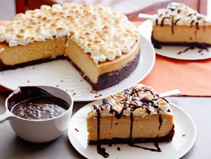 S'mores sweet potato cheesecake recipe | food network kitchen | food network