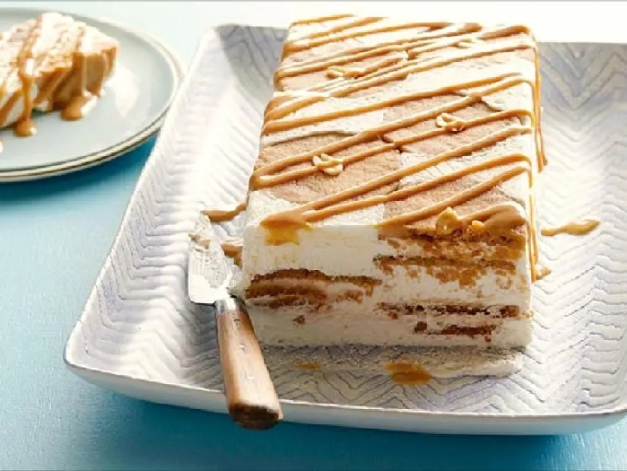 Icebox cake with slice and bake peanut butter sandies recipe