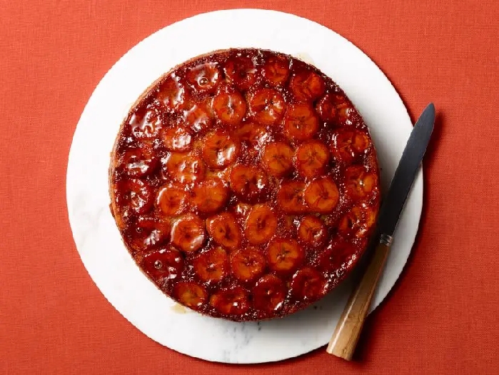 Upside-down bananas foster cake recipe