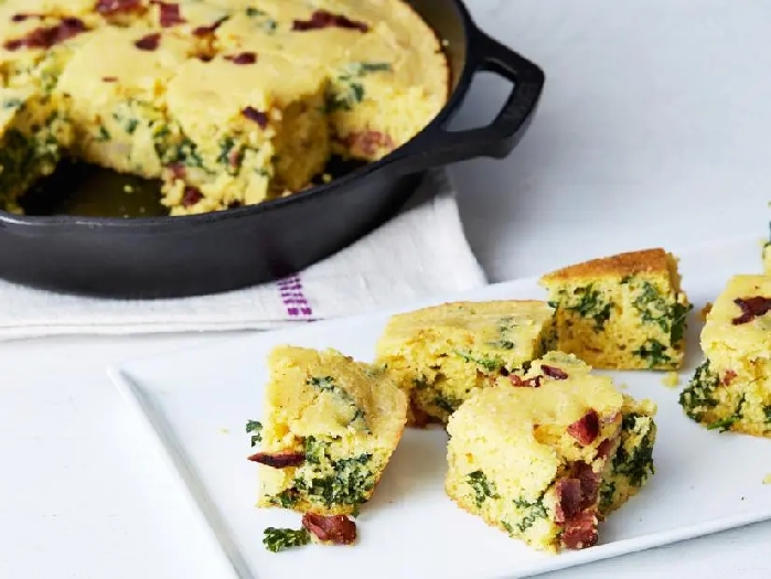 Kale-bacon cornbread recipe