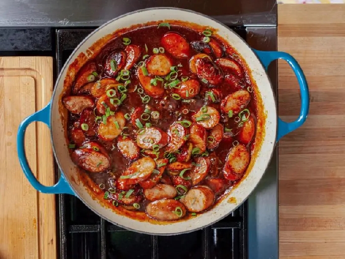 Bbq peach smoked sausage recipe