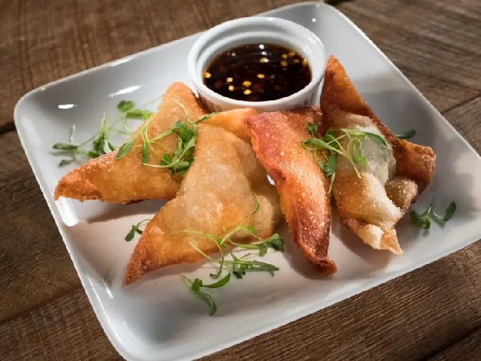 Lamb ginger pot stickers with a ponzu dipping sauce recipe