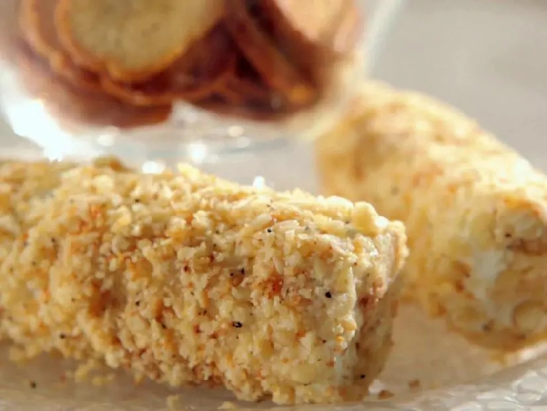 Macadamia nut-crusted goat cheese recipe