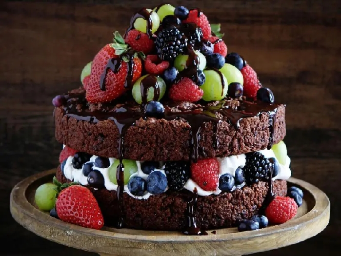Naked chocolate cake recipe | amanda rettke | food network