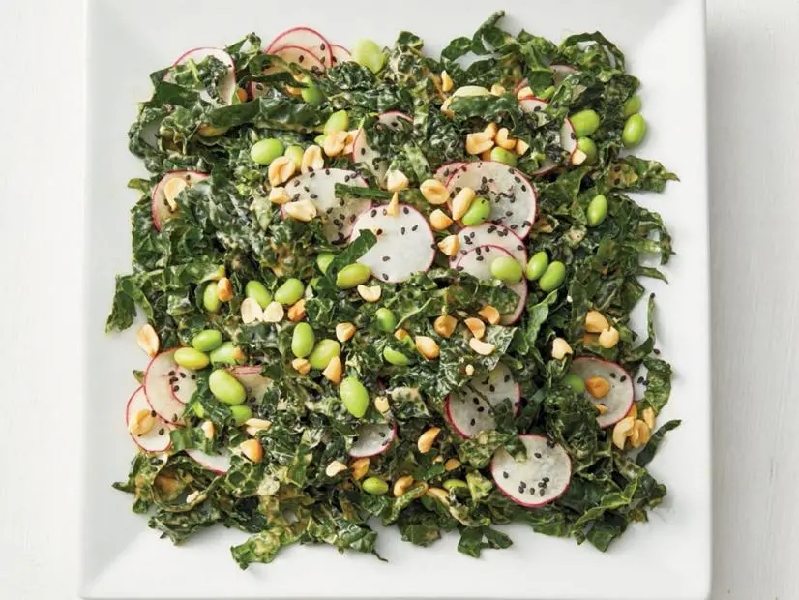 Kale salad with peanut dressing recipe