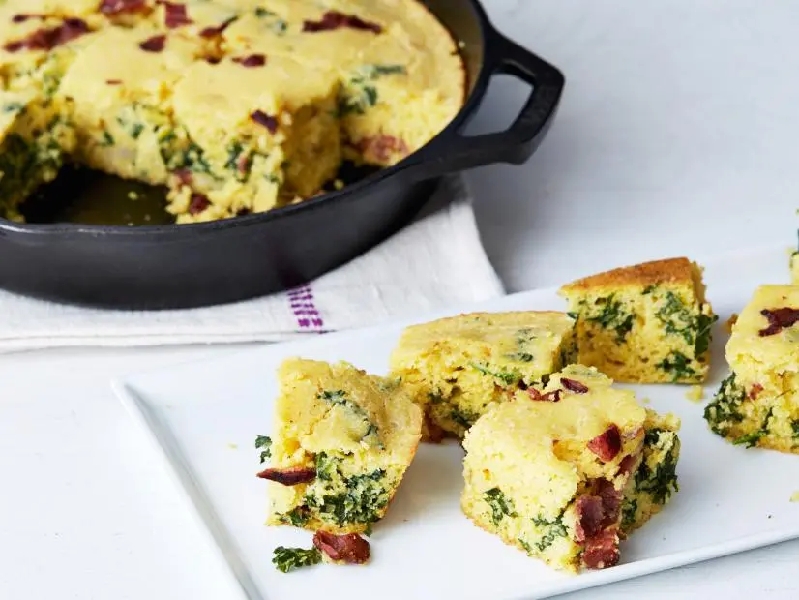 Kale-bacon cornbread recipe