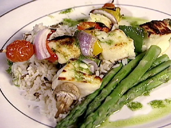 Halloumi kabobs recipe | food network