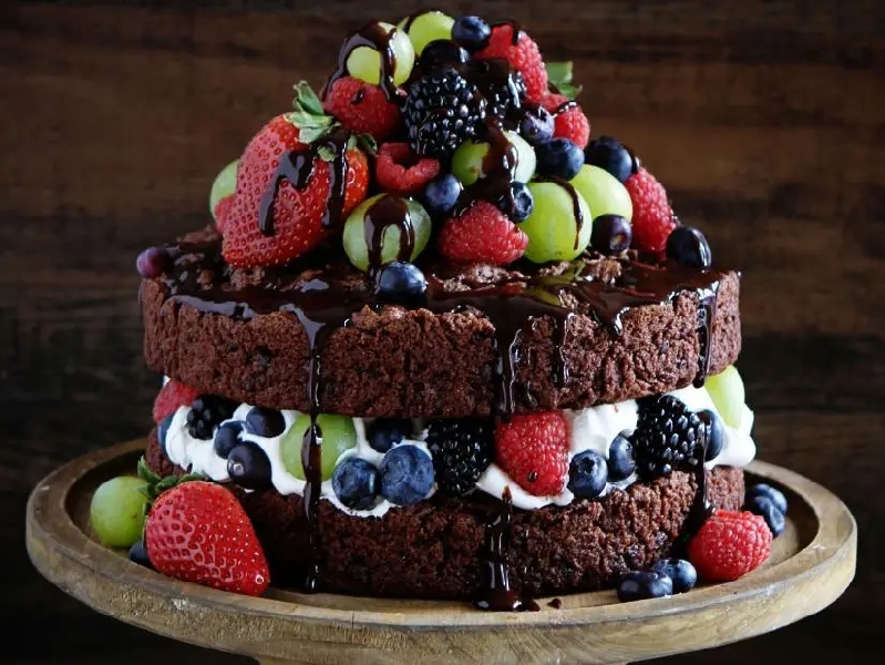 Naked chocolate cake recipe | amanda rettke | food network