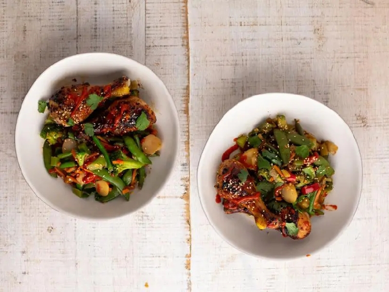 Quarter sheet pan supper recipe