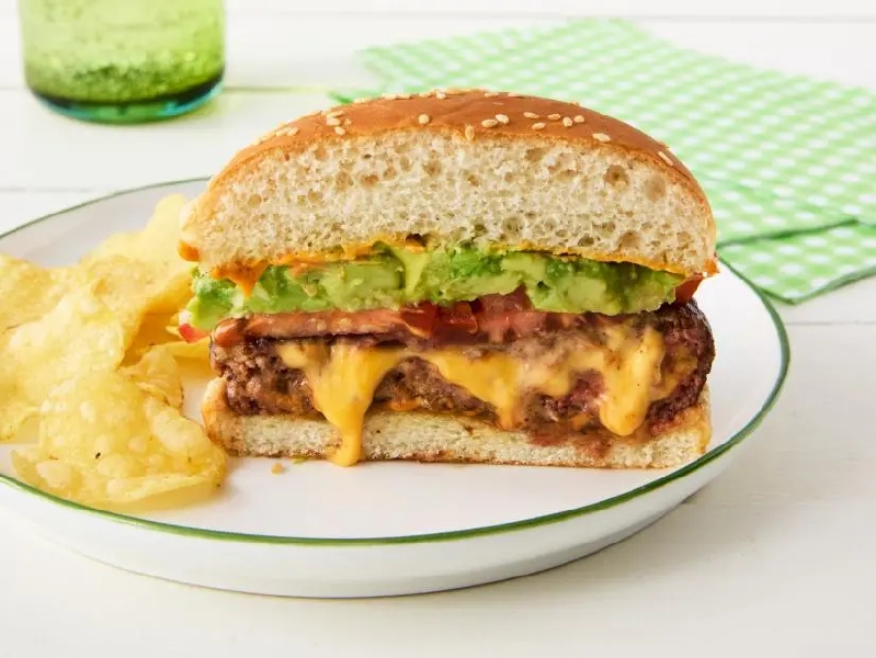Queso-stuffed burgers recipe