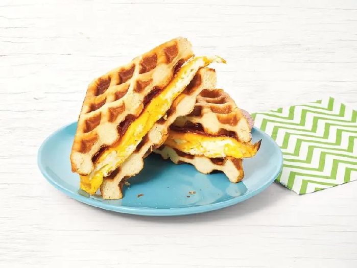 Waffle breakfast sandwich recipe | food network