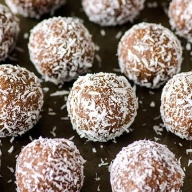 Easy low carb almond joy protein balls
