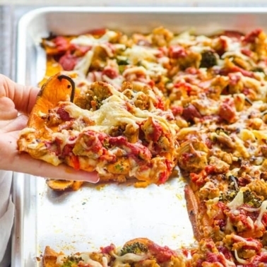 Sweet potato pizza crust