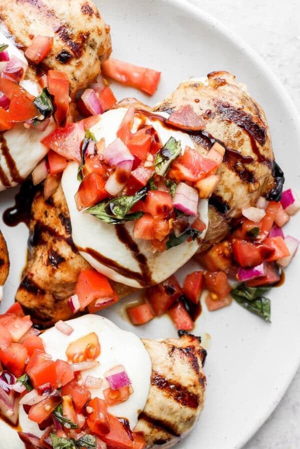 Grilled bruschetta chicken