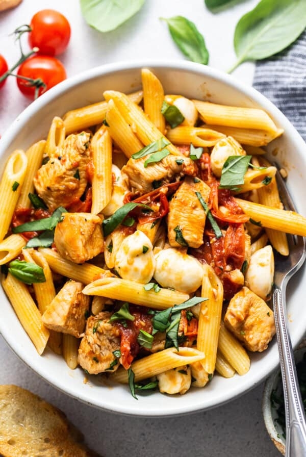 Chicken caprese pasta