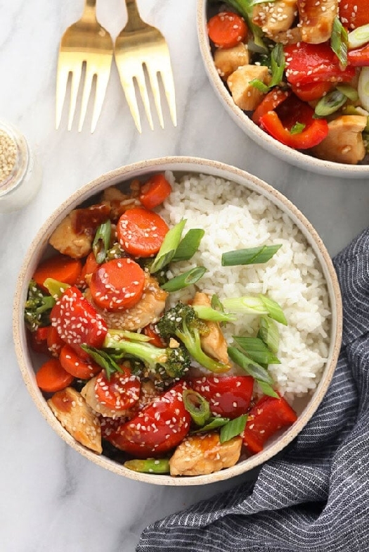 Teriyaki chicken stir fry
