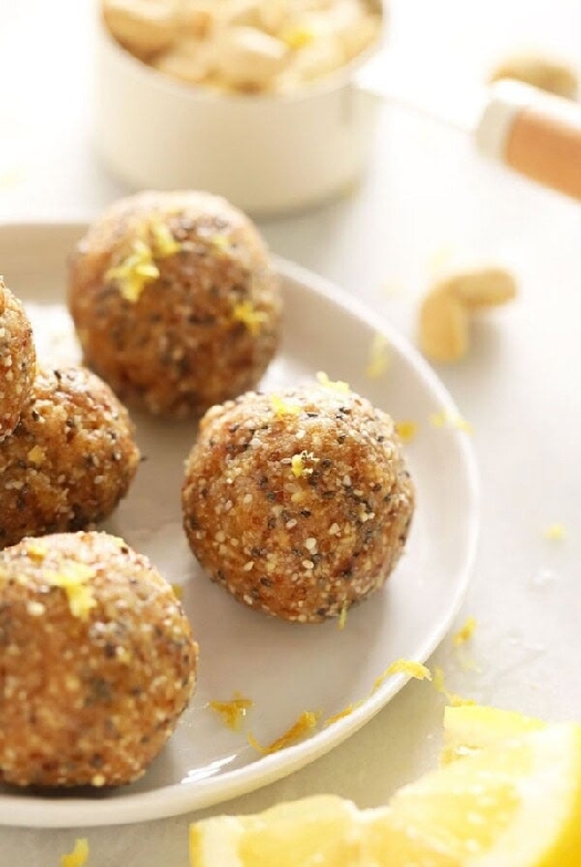 Lemon cake energy balls