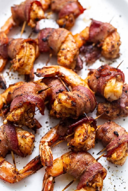 Bacon wrapped shrimp