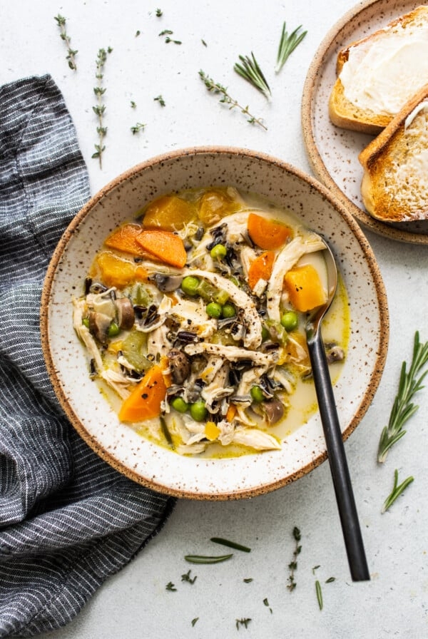 Turkey wild rice soup