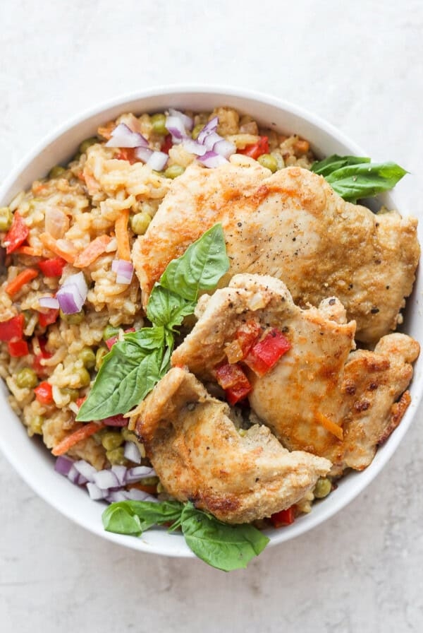 One pot coconut curry chicken and rice