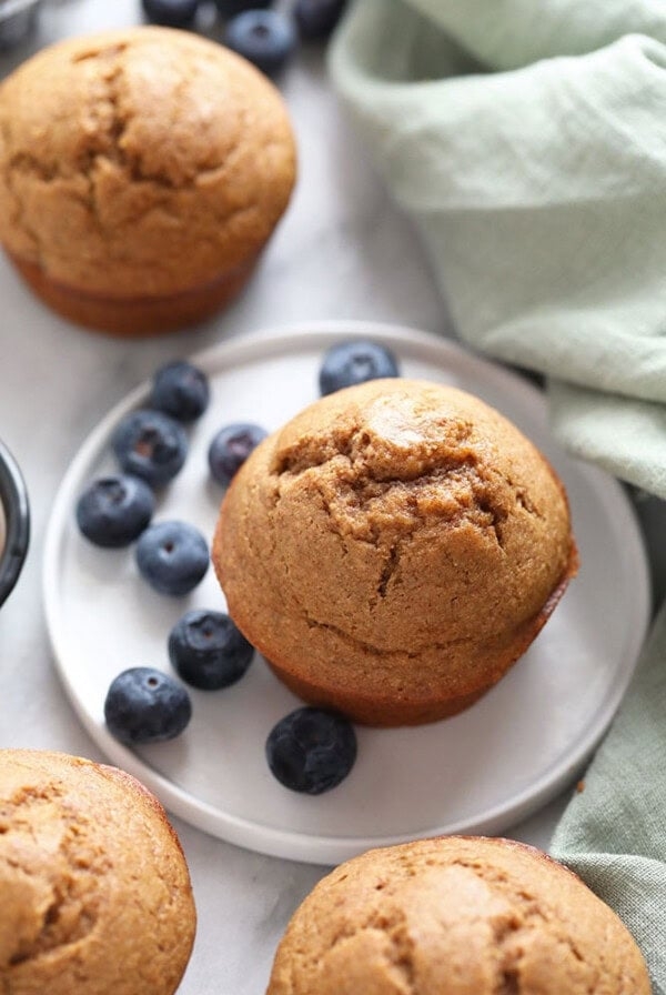 Almond butter banana bread muffins