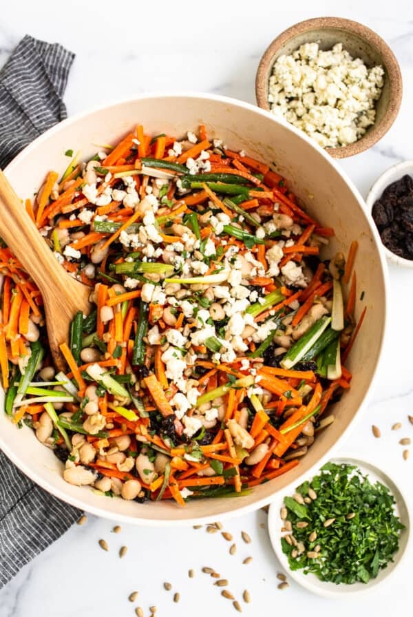 French carrot salad with honey mustard dressing
