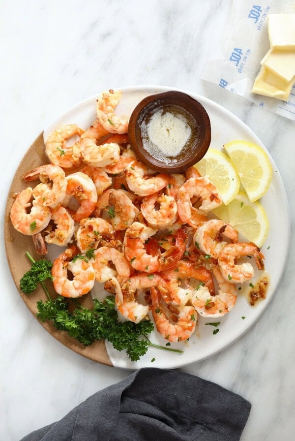 Garlic butter shrimp