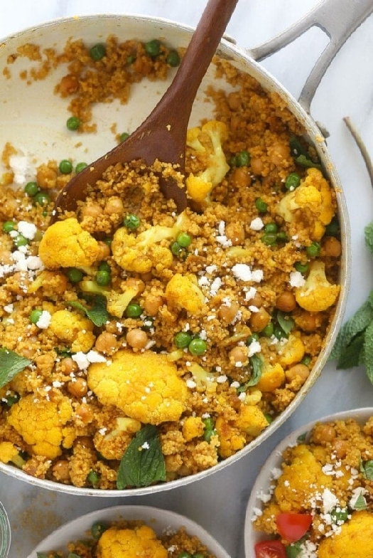 Moroccan chickpea couscous