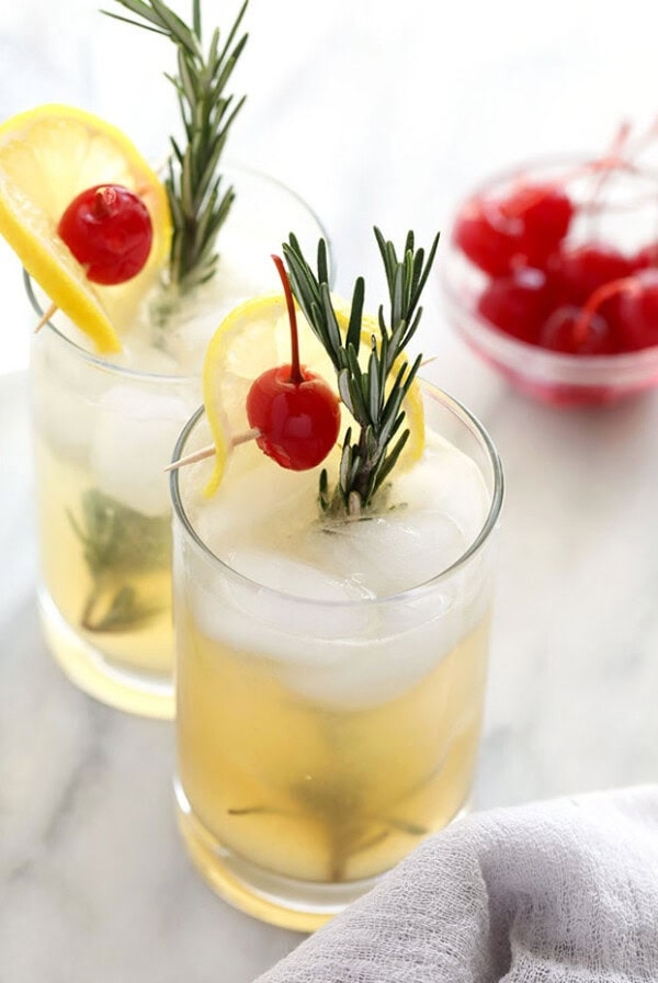 Rosemary vodka collins