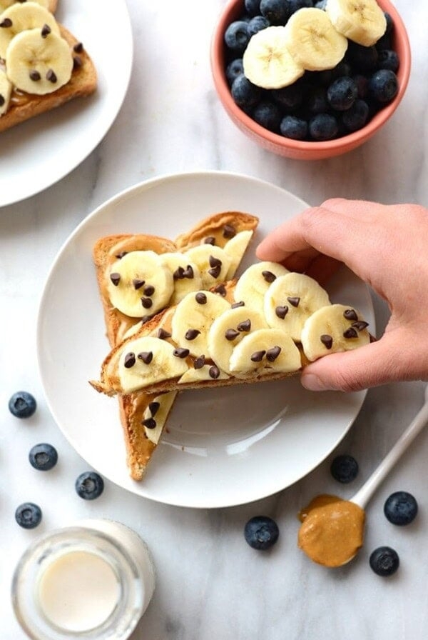 Peanut butter banana toast